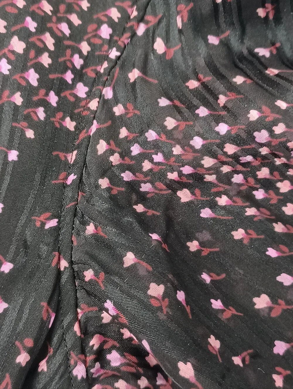 Kate Spade Floral Print Midi Dress Size 4 Viscose Silk Tie Back Feminine Defect